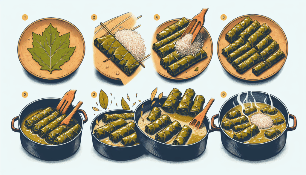 طريقة عمل محشي ورق العنب بزيت الزيتون