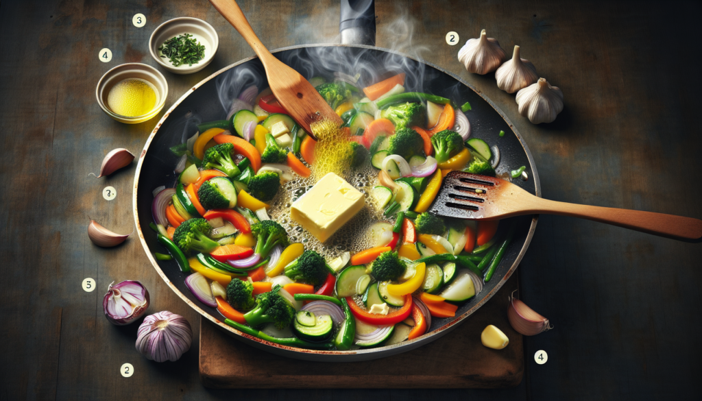 طريقة إعداد الخضار السوتيه بالزبدة والثوم