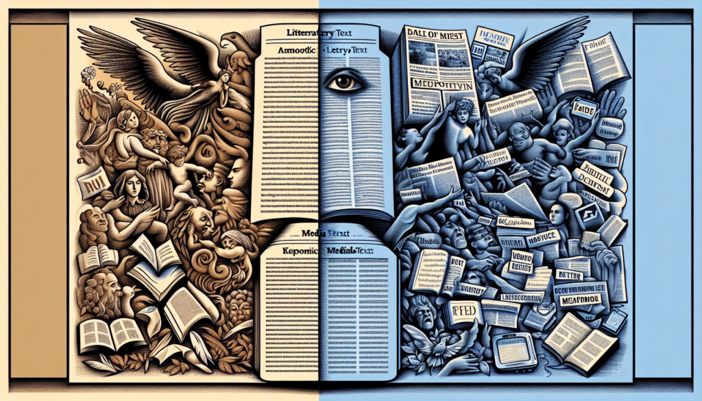 الفرق بين النص الأدبي والنص الإعلامي