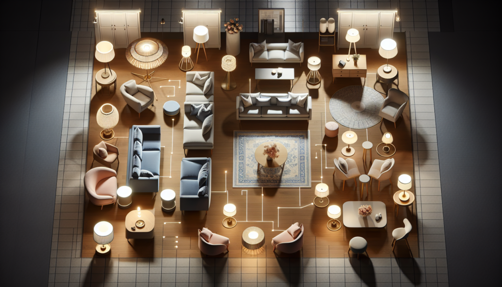 كيفية استخدام الإضاءة لتحديد مناطق الجلوس في الصالة