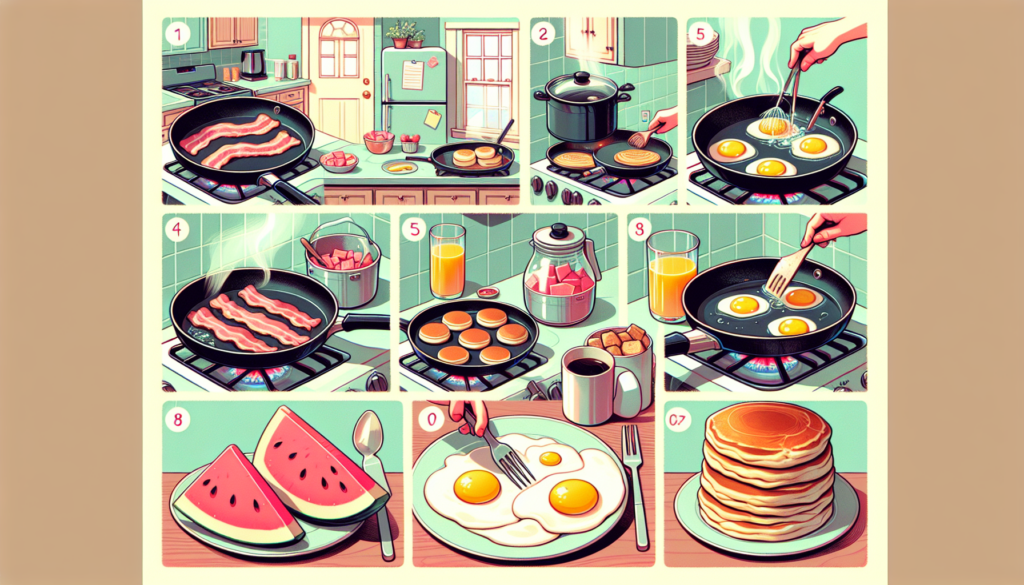 كيفية عمل الفطور الأمريكي الكامل في المنزل